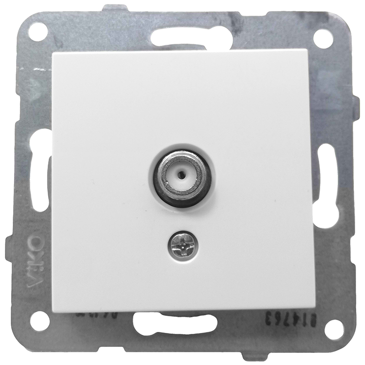 Viko / Panasonic Karre Uydu Prizi F Konnektörlü Sonlu Beyaz Viko / Panasonic Karre Uydu Prizi F Konnektörlü Sonlu Beyaz